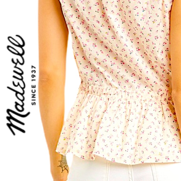 NWT/NIB MADEWELL ๐ฏ Cotton Floral Peasant Tant-Tie - Picture 7 of 13